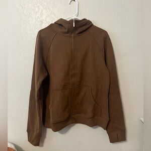 Brown Zip Up Hoodie